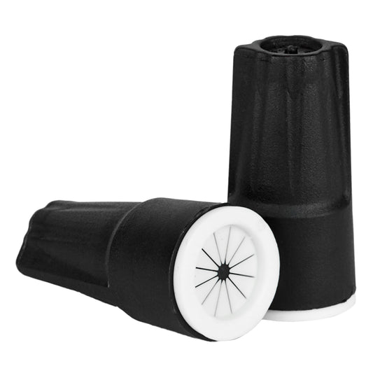 black and white small waterproof wire connectors