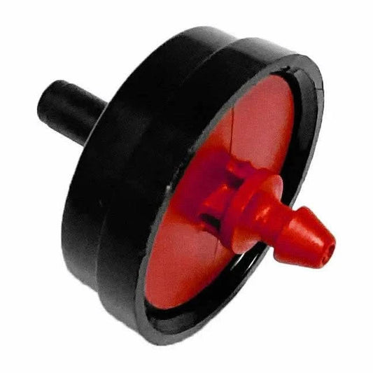 half gallon and hour red and black irrigation dripper