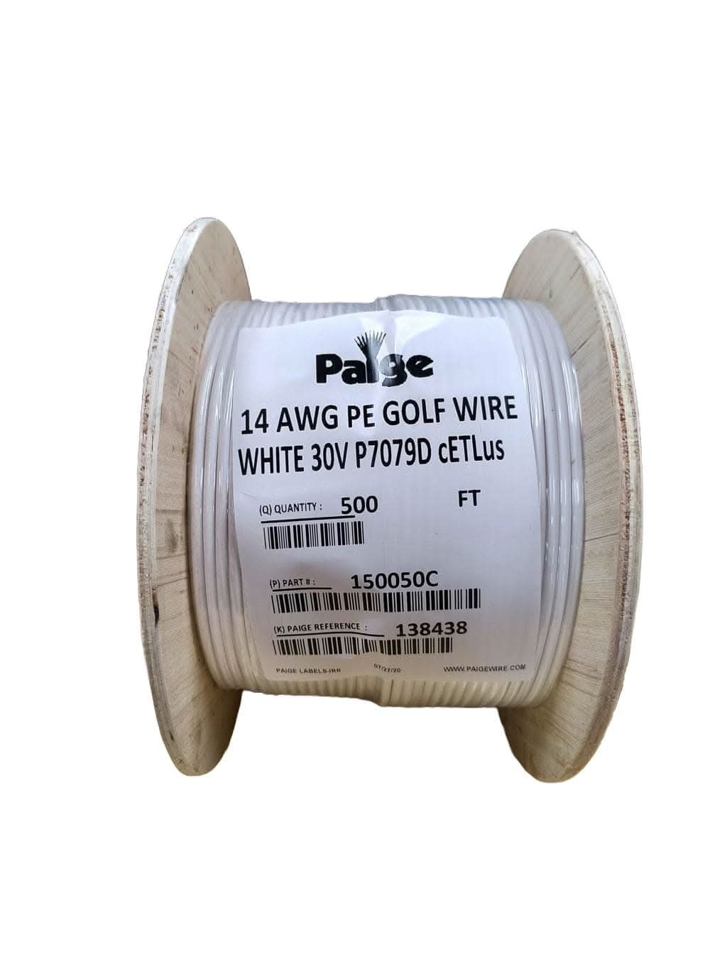 roll of white irrigation control wire