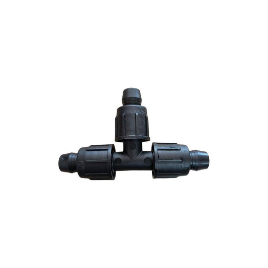 series 600 perma-loc tee for black poly tubing for irrigation