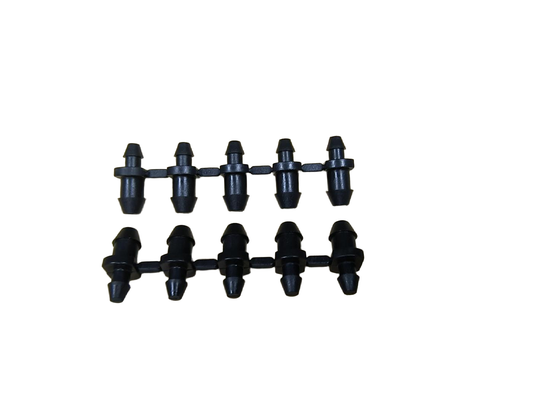 dual goof plugs for drip irrigation tubing repair