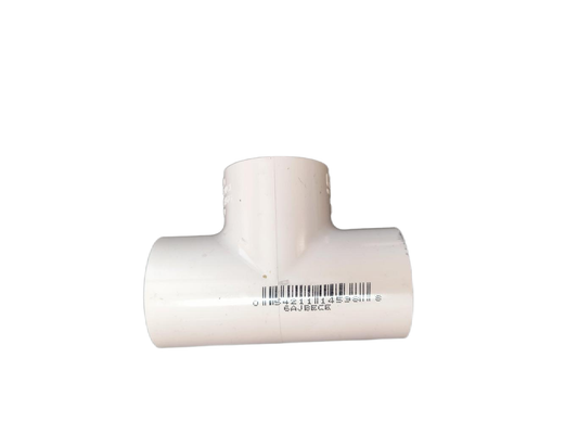 pvc schedule 40 white tee by spears manufacturing for irrigation and plumbing