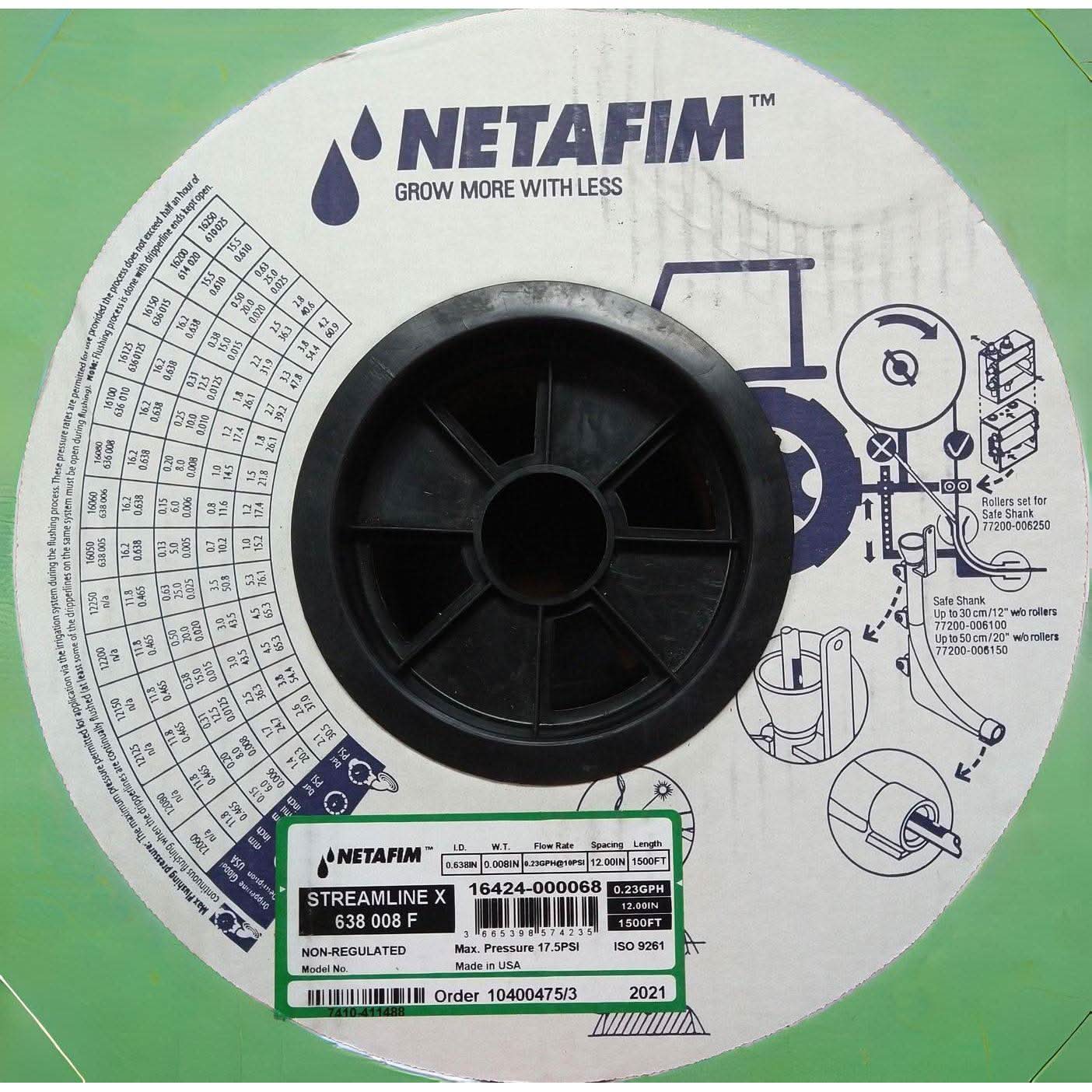 Netafim Streamline X Drip Tape 8 MIL GraMac Irrigation