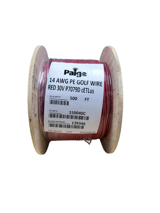 roll of red irrigation control wire