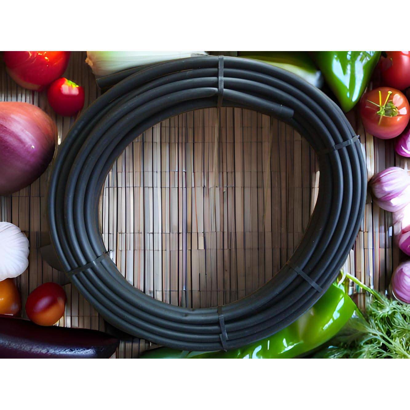 black 3/4 inch polyethylene tubing for irrigation