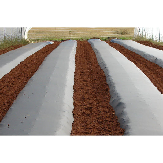 white bed plastic mulch for crop frost protection and weed barrier