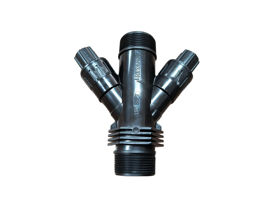 NETAFIM 1 1/2 INCH BLACK PLASTIC 12 PSI PRESSURE REGULATOR