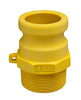 KURIYAMA YELLOW FIBERGLASS REINFORCED NYLON CAMLOCK PART F MALE COUPLER X MALE NPT FOR IRRIGATION