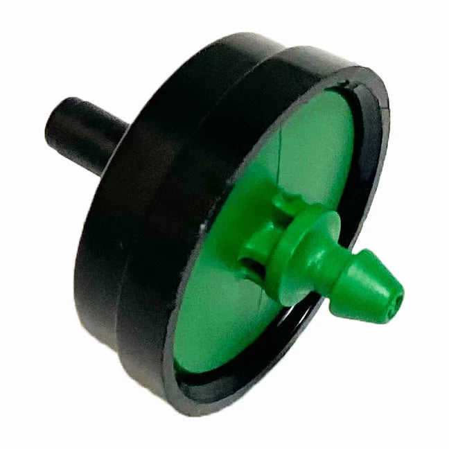 green and black dripper on white background