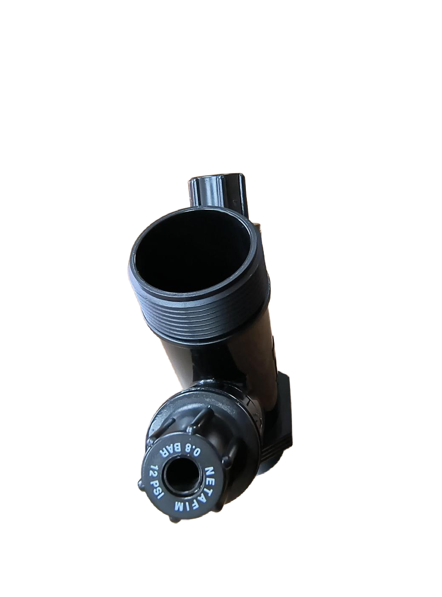 NETAFIM 1 1/2 INCH BLACK PLASTIC 12 PSI PRESSURE REGULATOR