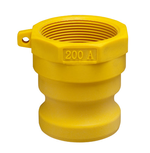 kuriyama yellow fiberglass reinforced nylon camlock part a coupler X female NPT for irrigation 