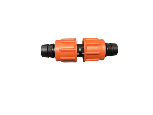 netafim orange and black twist lock tape coupling for splicing and fixing 5/8 inch drip irrigation tape
