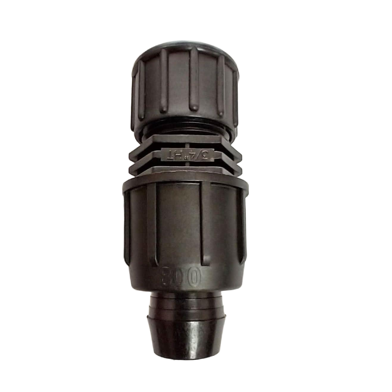 black Irritec polyethylene tubing fitting for irrigation