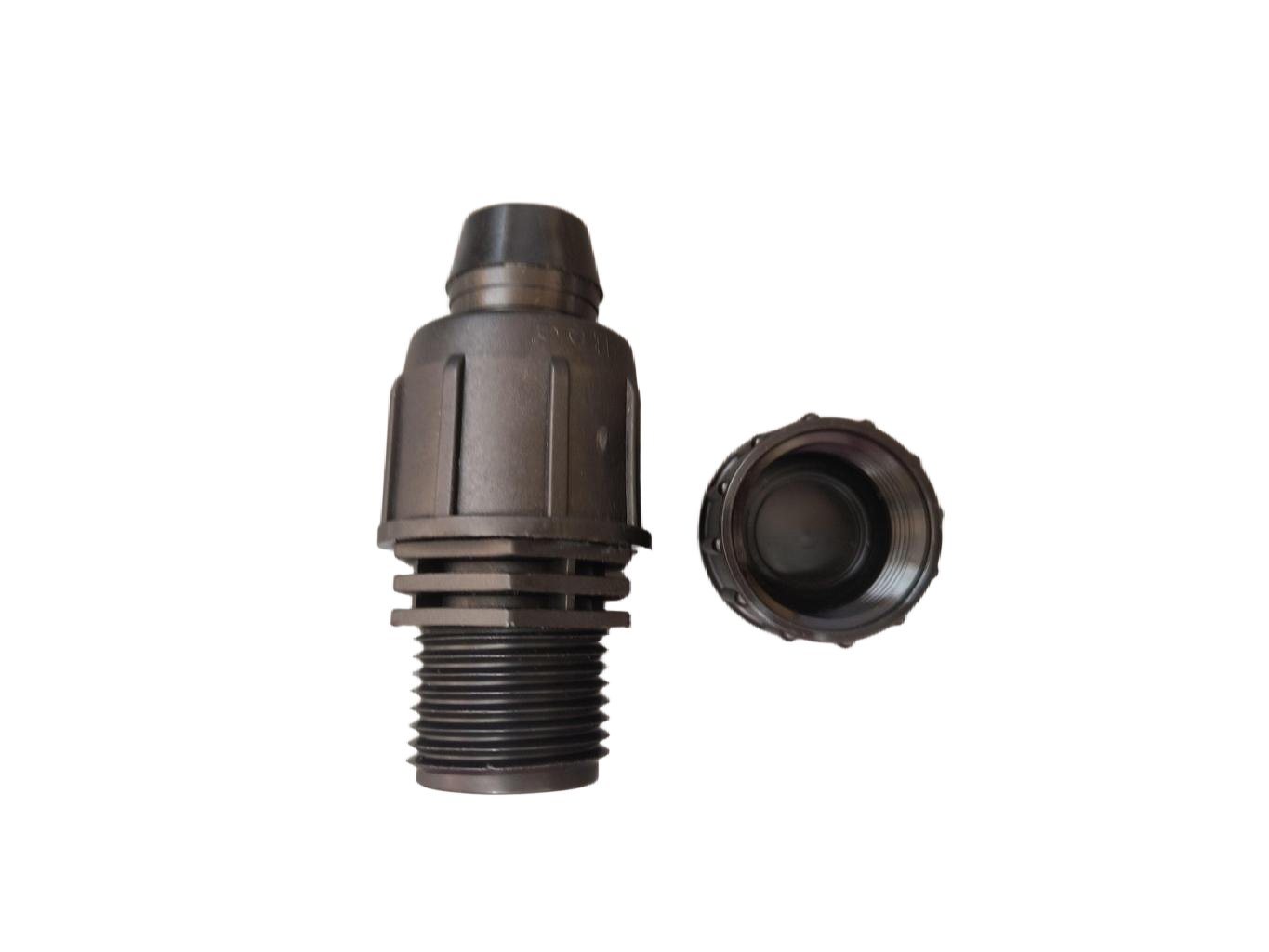 black Irritec polyethylene tubing fitting for irrigation