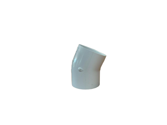 pvc schedule 40 white 22 1/2 elbow pressure fitting for irrigation and plumbing