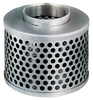 a metal strainer with holes on the side