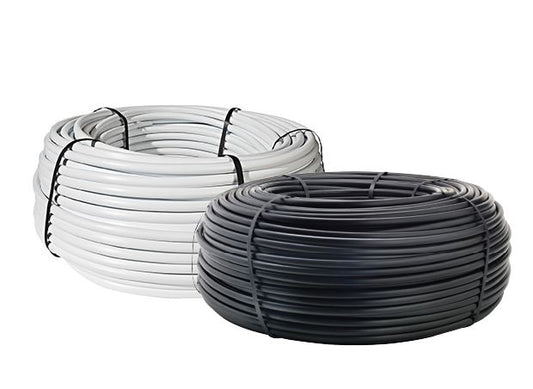 a pair of white and black hoses on a white background