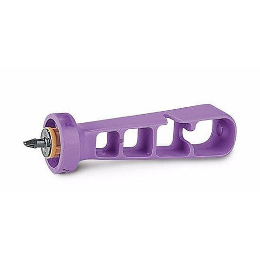 a purple tool on a white background